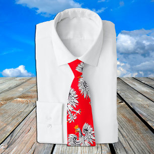 Polish Flag & Eagle Poland travel, holiday /sports Tie