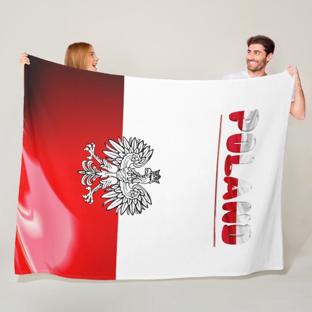Polish flag fleece blanket (In Situ)