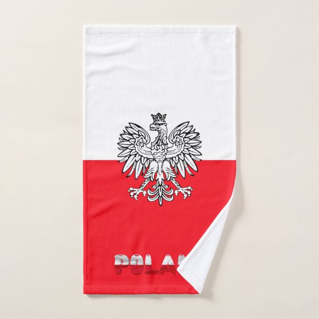 Polish flag hand towel (Hand Towel)