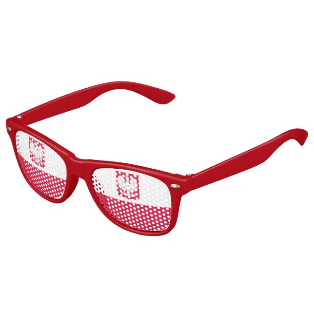 Polish flag kids sunglasses (Angled)