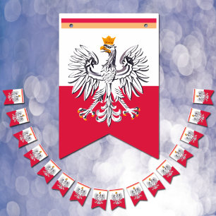 Polish Flag & Party Poland Eagle Banners /Weddings