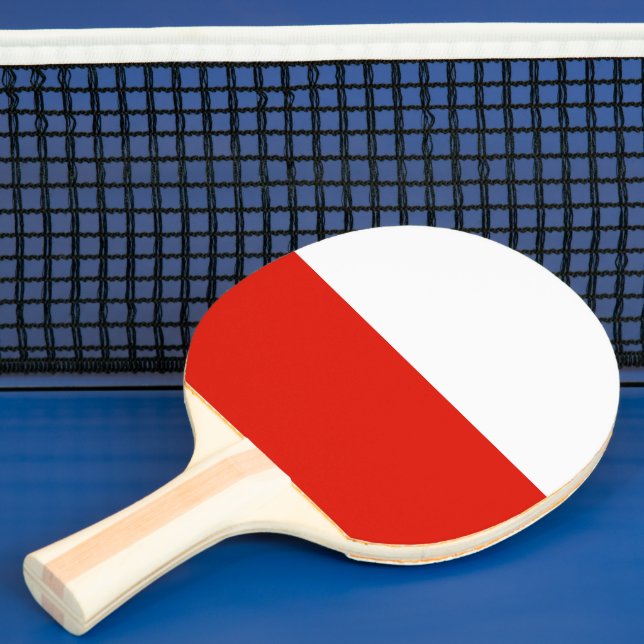 Polish flag ping pong paddle for table tennis (Insitu)