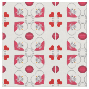 Polish Flag & Poland Heart fashion Fabric