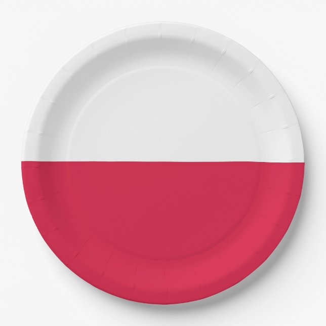 Polish Flag (Poland) Paper Plates (Front)