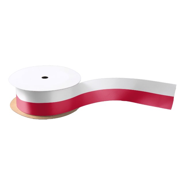 Polish flag ribbon satin ribbon (Spool)