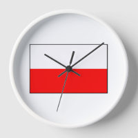 Polish Flag Wall Clock
