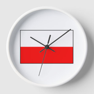 Polish Flag Wall Clock