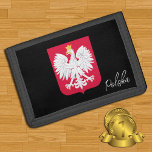 Polish flag wallets, emblem, Poland fashion Trifold Wallet<br><div class="desc">Wallets: Poland Coat of Arms & patriotic Polish Flag fashion - love my country,  travel,  holiday gifts,  national patriots / sports fans</div>