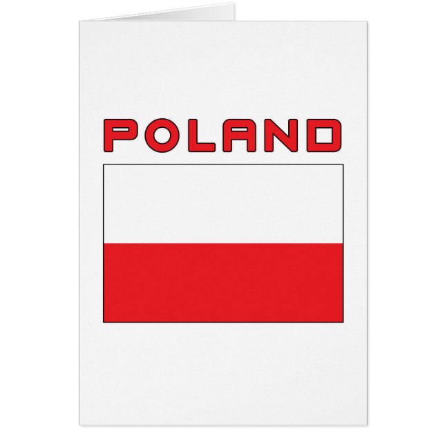 Polish Flag With Poland (Front)