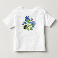 Polish Floral Dark Blue Papercut Design