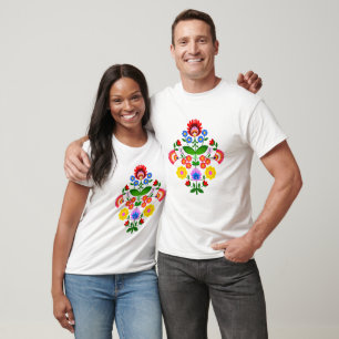 Polish folk art - floral embroidery pattern T-Shirt