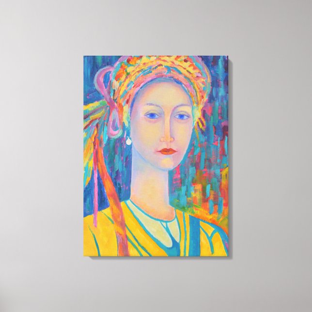 Polish folk design folks dress gift for mum canvas print (Front)