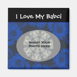 Polish Grandmother Love My Babci Floral Magnet