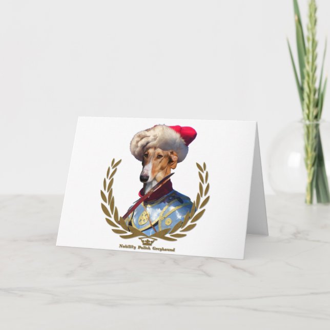 Polish Greyhound-Chart Polski Greeting Card Gift (Front)