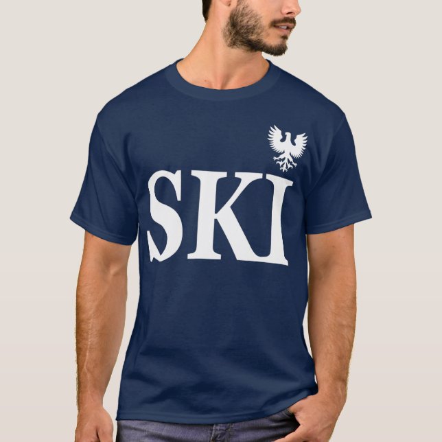 Polish Heritage Ski Last name T-Shirt (Front)