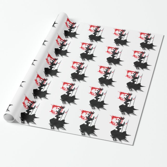 Polish Hussar Wrapping Paper (Unrolled)