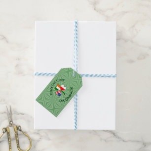Polish Irish American Shamrock Flag Personalised Gift Tags