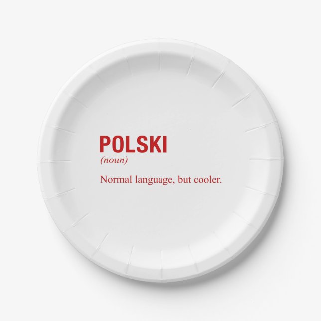 POLISH Language Paper Plate (Front)