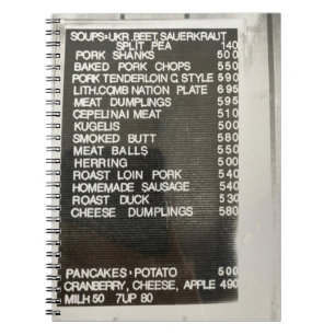 Polish Lithuanian Food Menu Old School Recipe Book