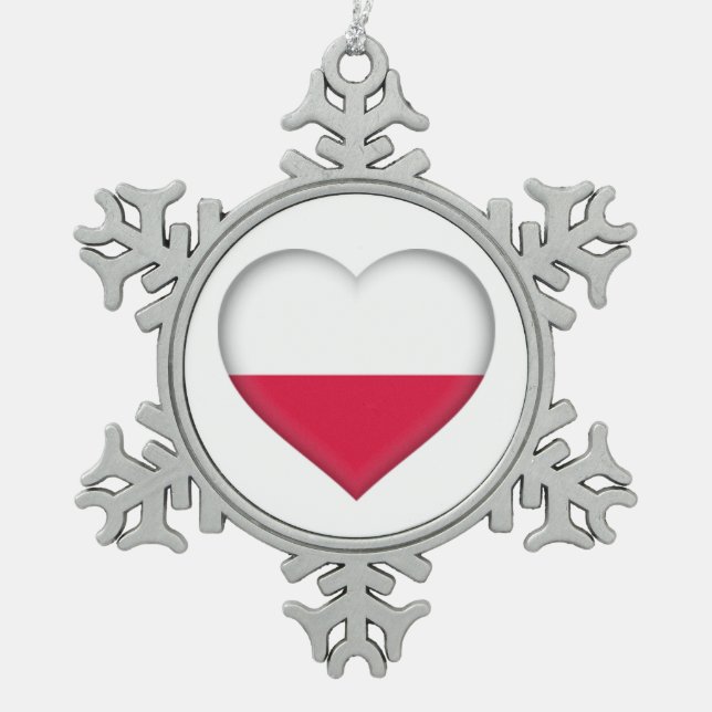 Polish Love Pewter Ornament (Front)