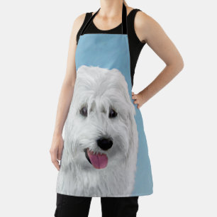 Polish Lowland Sheepdog Painting - Dog Art Apron