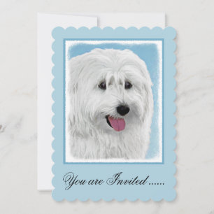 Polish Lowland Sheepdog Painting - Dog Art Invitation