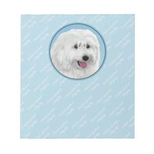 Polish Lowland Sheepdog Painting - Dog Art Notepad