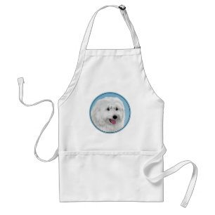Polish Lowland Sheepdog Painting - Dog Art Standard Apron