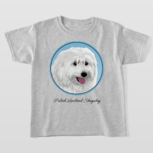 Polish Lowland Sheepdog Painting - Dog Art T-Shirt