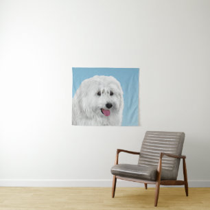 Polish Lowland Sheepdog Painting - Dog Art Tapestry