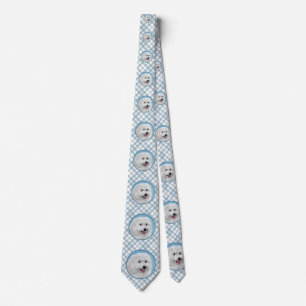 Polish Lowland Sheepdog Painting - Dog Art Tie