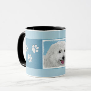 Polish Lowland Sheepdog Painting - Original Dog Ar Mug