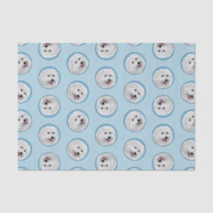 Polish Lowland Sheepdog Painting Original Dog Art Tissue Paper