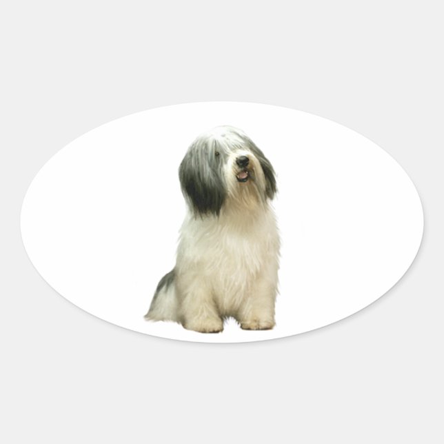 Polish Lowland Sheepdog (PON) - A Oval Sticker (Front)