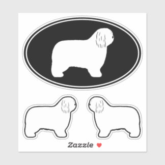Polish Lowland Sheepdog PON Silhouettes Stickers