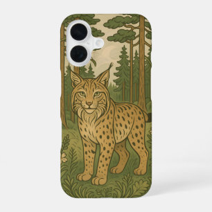 Polish Lynx Forest Folk Art iPhone 16 Case