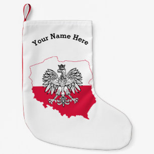 Polish Map Flag Christmas Stocking