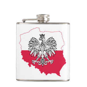 Polish Map Flag Flask