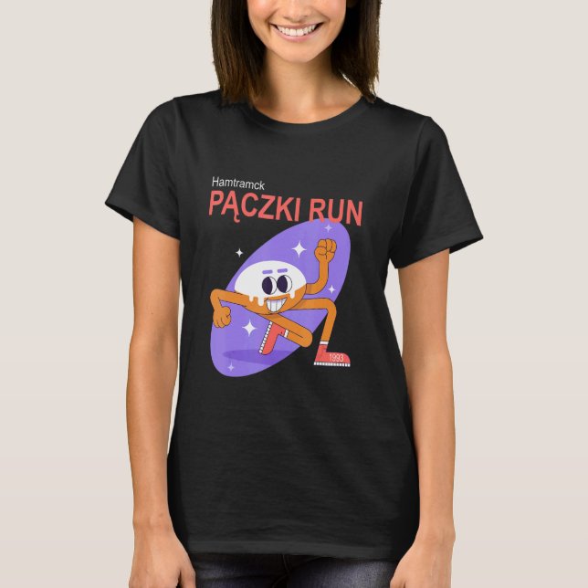 Polish Midwest American Pride Hamtramck Paczki Run T-Shirt (Front)