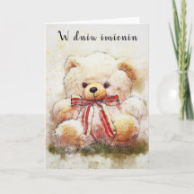 Polish nameday card imieniny greeting card
