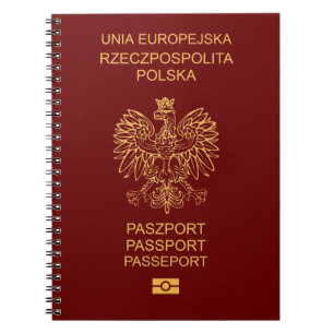 Polish passport cover notebook