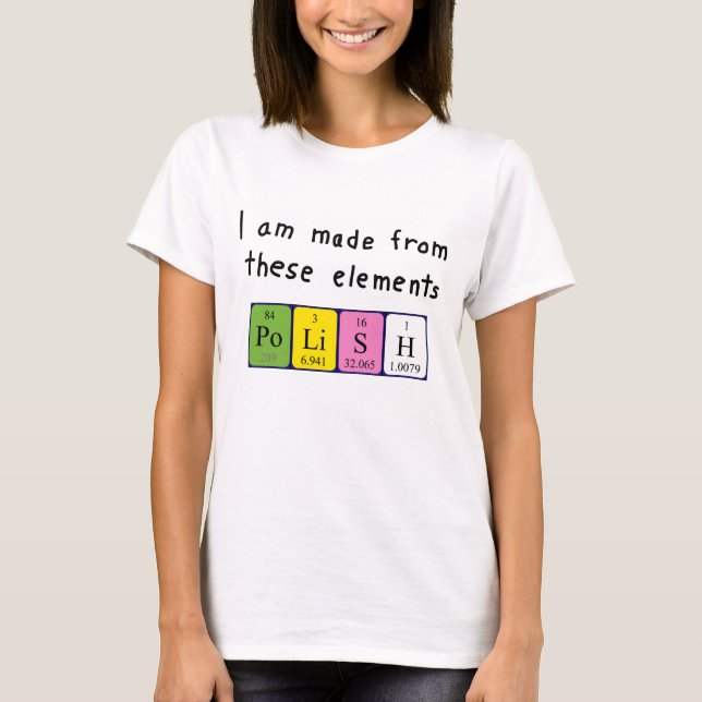 Polish periodic table patriotic shirt (Front)