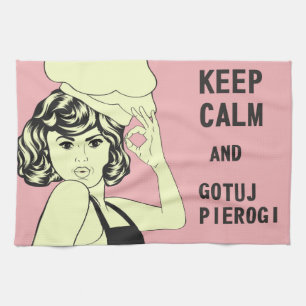 Polish Pierogi Kielbasa Poland Gift Tea Towel