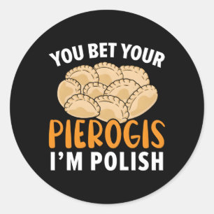 Polish Pierogi Polish Cuisine Pierogi Maker Poland Classic Round Sticker