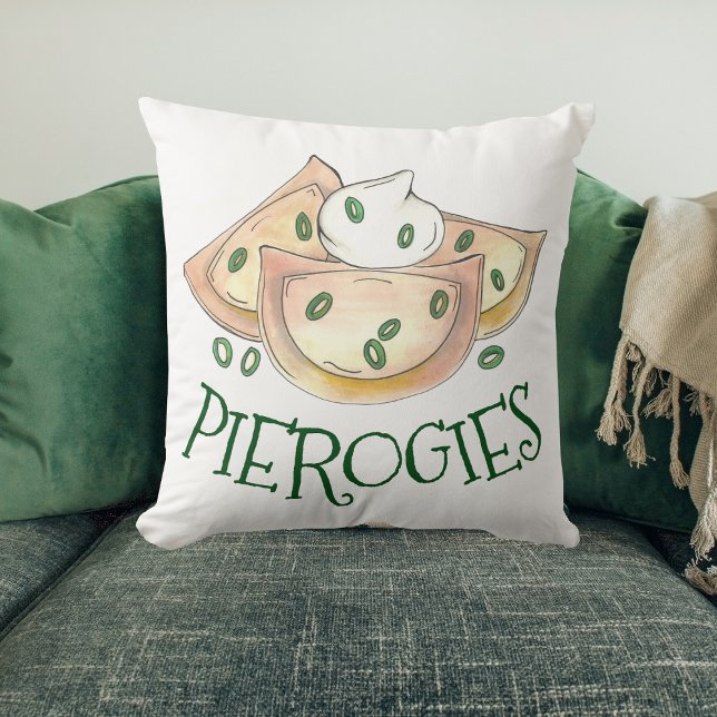 Polish Pierogies Dumpling Potato Pierogi Cuisine Cushion (Pierogies Pillow)