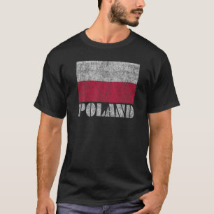 Polish Poland Flag  Vintage Country Men Women Kids T-Shirt