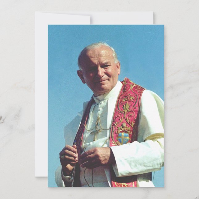 Polish Pope John Paul II Invitation (Front)