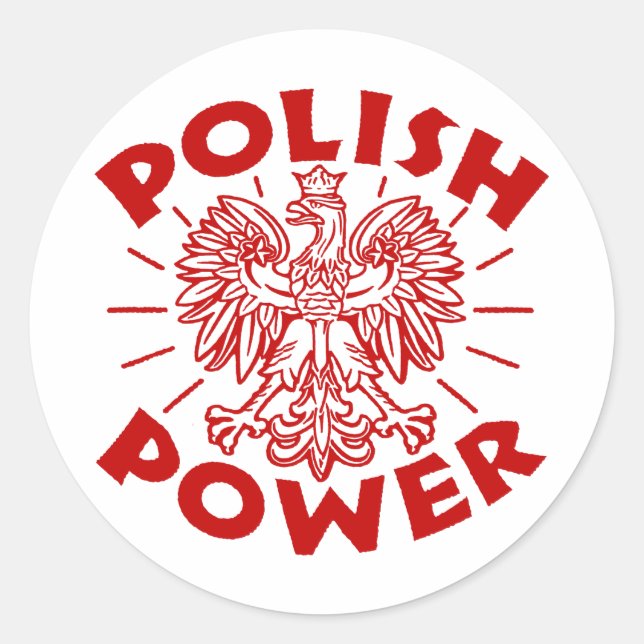 Polish Power Classic Round Sticker (Front)