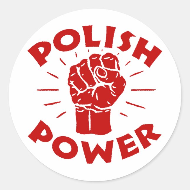 Polish Power Classic Round Sticker (Front)