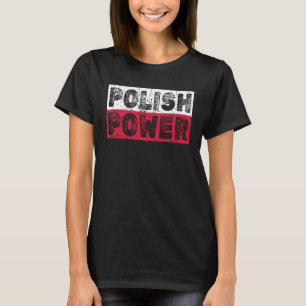 Polish Power Vintage Flag of Poland T-Shirt